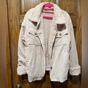 jacket by Aura. Size medium. Pale pink.